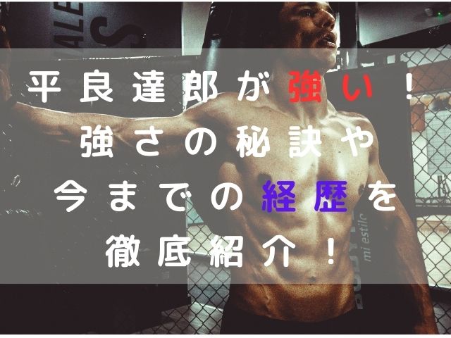 平良達郎が強い！強さの秘訣や経歴を紹介する記事のタイトル画像